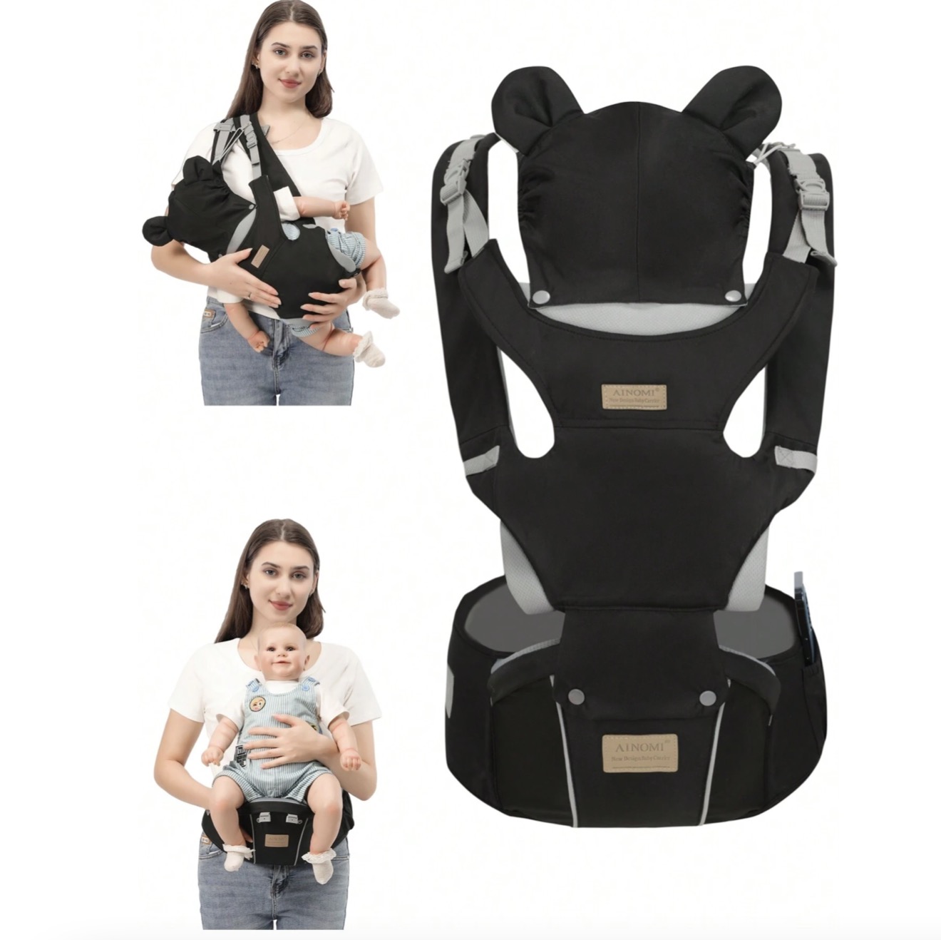 Ergonomic Baby Carrier Newborn To Toddler - Baby Carrier, 6-in-1 Baby Carrier Newborn