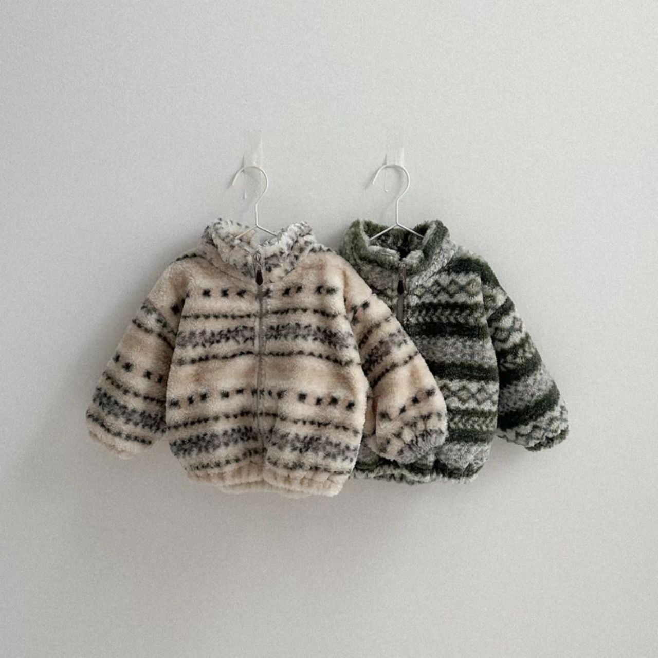 Toddler Boy Winter Fleece Jacket - Winter New Baby Warm Plush Coat