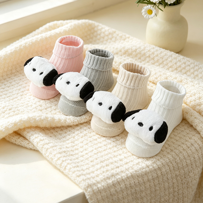Unisex Baby Socks Non Slip - 1 Pair of Cute Cartoon Children's