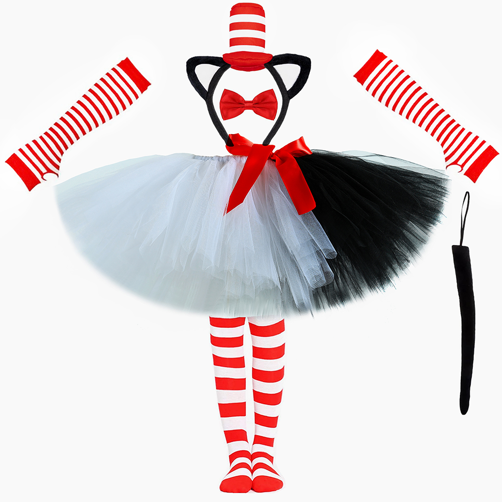 Toddler Girl Tulle Party Dress - Black & White Girls Tutu Skirt