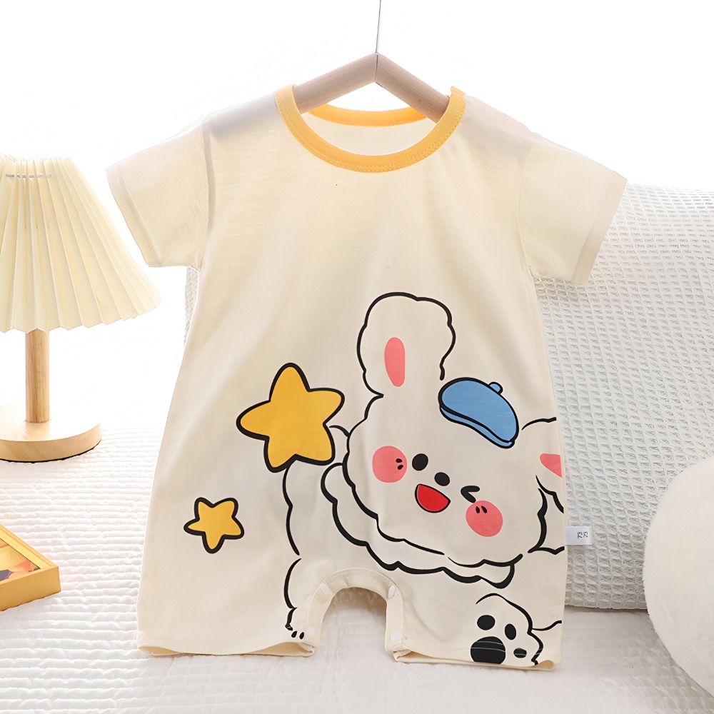 Summer  Printed Newborn Baby C - Baby Summer Linen Sleeveless Jumpsuit ulasan dan harga