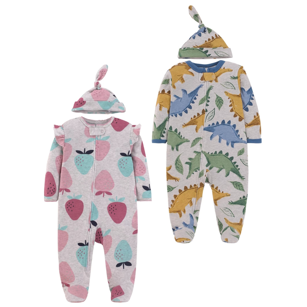Newborn Baby Pure Cotton Rompe - Cotton Baby Onesies Zipper ulasan dan harga