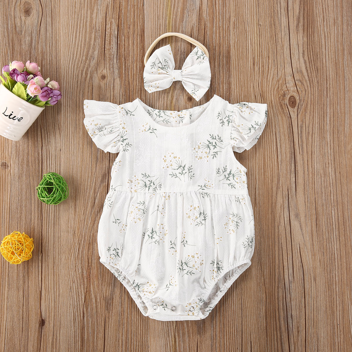 Newborn Infant Baby Girls Romp - Newborn Baby Girl Romper Floral ulasan dan harga