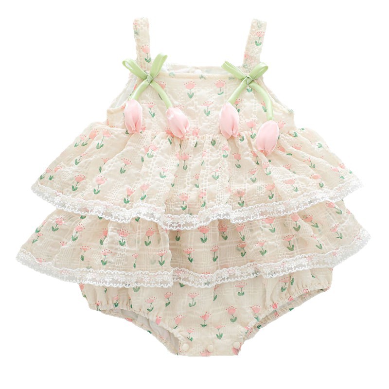 2026 Baby Girl Summer Princess - Newborn Baby Girl Romper Floral ulasan dan harga