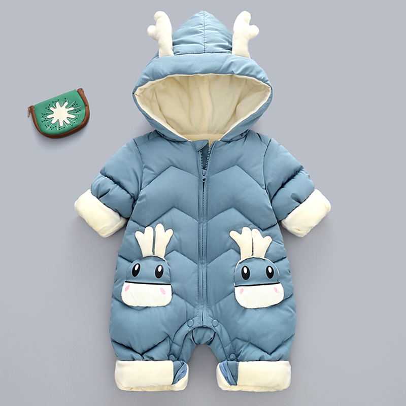 1-3Y Infant Thick Velvet Rompe - Cotton Baby Onesies Zipper ulasan dan harga