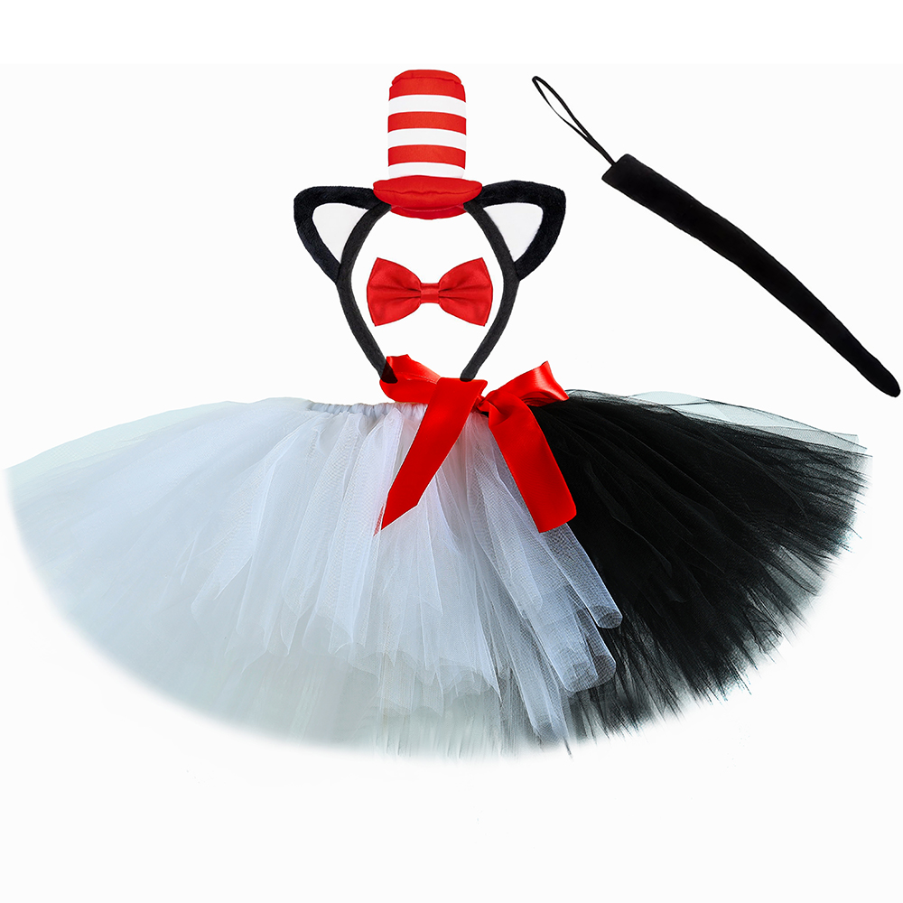 Black & White Girls Tutu Skirt - Toddler Girl Tulle Party Dress ulasan dan harga